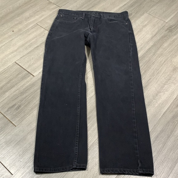 Levi’s 505 Black Straight Fit 100% Cotton Zip Fly Jeans size 34x30 - Picture 6 of 12